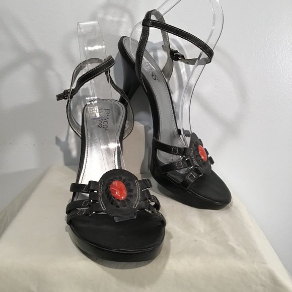 Franco Sarto Leather Heeled Sandals Size 9 - Picture 1 of 11
